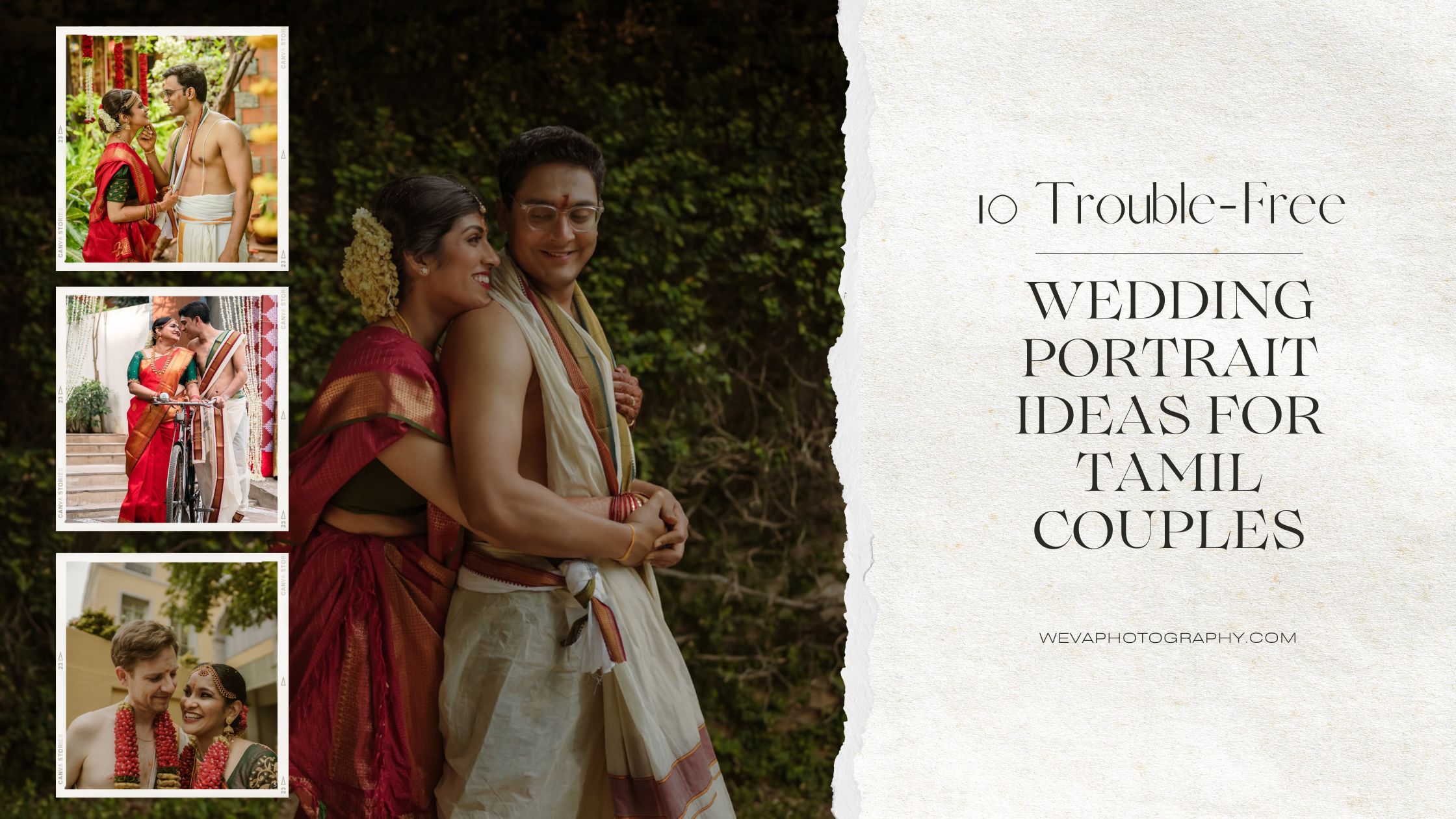 Traditional Tamil Wedding Couple Portrait Inspirations