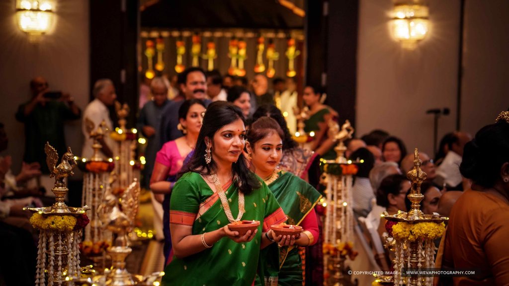 Gorgeous Chettinad Theme Sangeet Photography