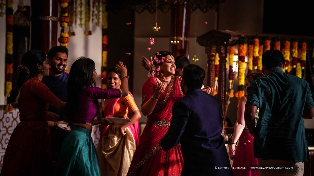 Gorgeous Chettinad Theme Sangeet Photography