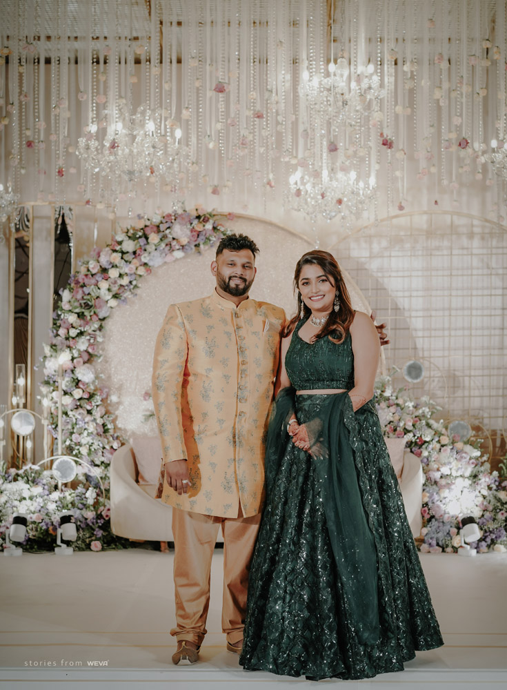 betrothal day couple posing