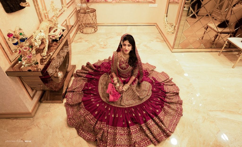 Green Wrap Around Lehenga With Pink Blouse – TheStylease.com