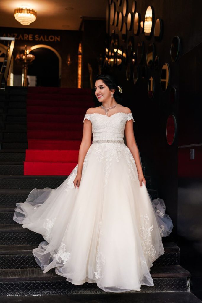 Off The Shoulder Ballgown Wedding Dress With Florals On Bodice And Train |  Kleinfeld Bridal