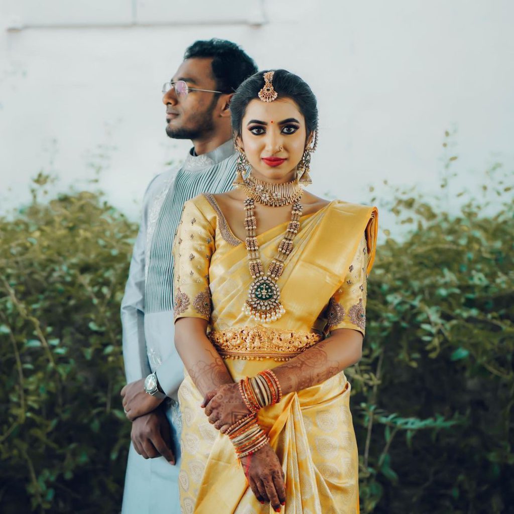 Red Gold Traditional Bridal Lehenga | Indian wedding photography, Indian  wedding photography poses, Indian wedding poses