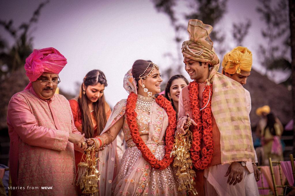 family wedding photos of ceremonial rituals