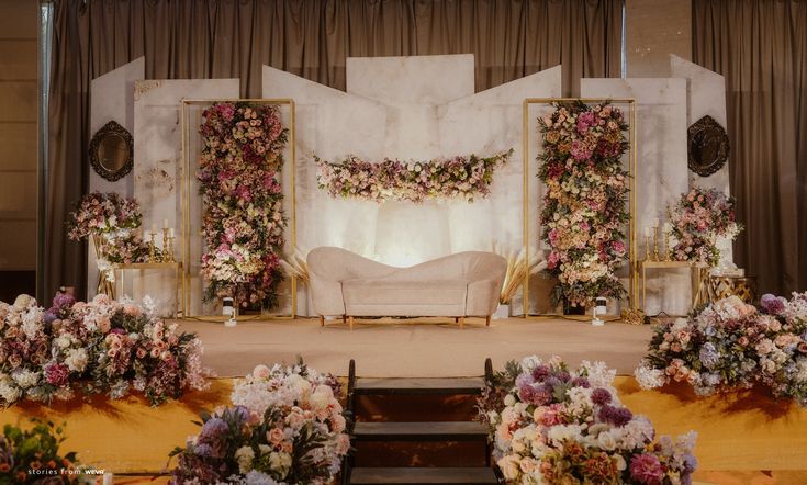Flower Themed Wedding Stage